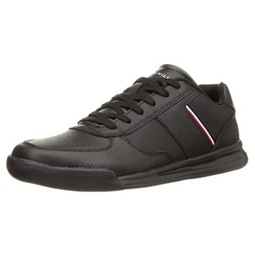 Tommy Hilfiger lightweight leather detail cup fm0fm04280, sneaker con suola cupsole uomo, nero (black), 40 eu