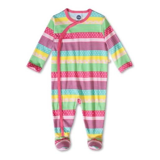 Sanetta 220773 - pigiama intero con piedi, bambina, multicolore (mehrfarbig (3587)), 74