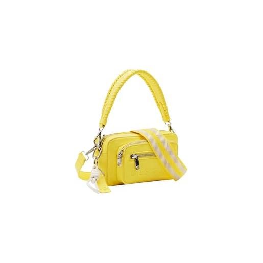 Desigual half logo 24 cambr, accessories pu across body bag donna, giallo