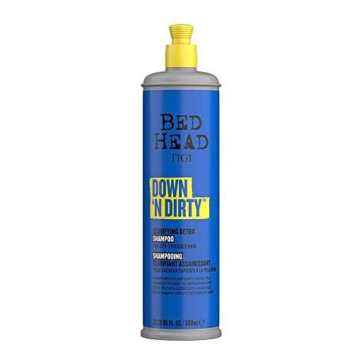TIGI bed head by TIGI, down n' dirty shampoo chiarificante detossinante per una detersione profonda, 600 ml