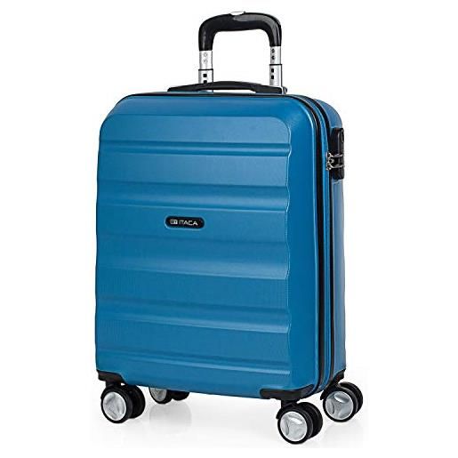 ITACA - valigia bagaglio a mano 55x40x20 - trolley bagaglio a mano, trolley cabina, valigie, trolley 55x40x20 t71650, blu