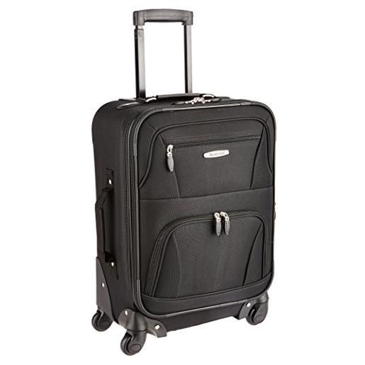 Rockland bagagli 40,5 cm espandibile spinner carry on, nero (nero) - f2281-black