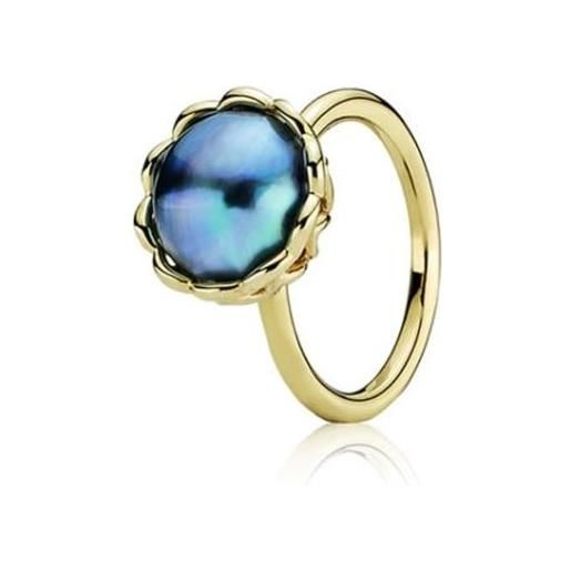 Pandora anello da donna oro con perla blu 150167pbl51