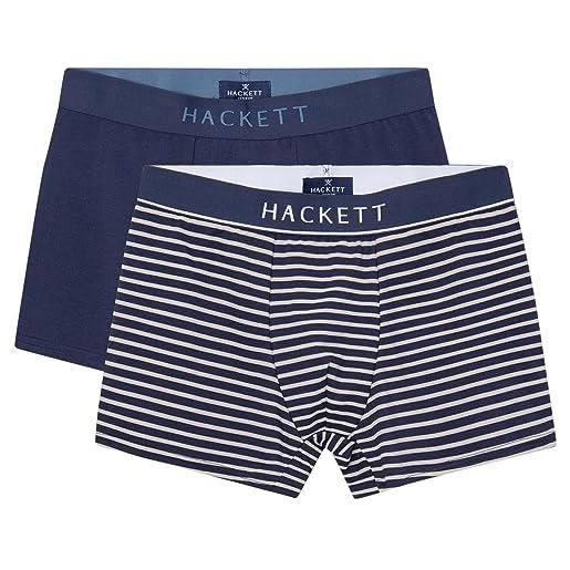 Hackett London mini stripe tk 2p bermuda, blue (navy), s (pacco da 2) uomo