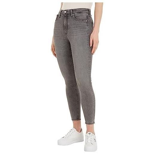 Calvin Klein Jeans jeans donna high rise ankle skinny fit, grigio (denim grey), 25w