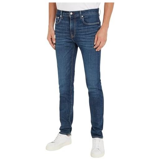 Tommy Hilfiger slim bleecker pstr mw0mw34511 pantaloni di jeans, denim (gulf blue), 30w / 32l uomo