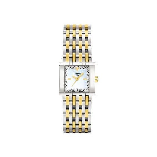 Tissot six-t t02218181 t02218181 - orologio da polso da donna, cinturino in acciaio inox colore argento