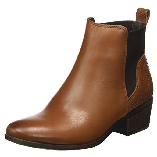 PIECES psbecca leather new boot, stivali chelsea donna, marrone (cognac), 41 eu