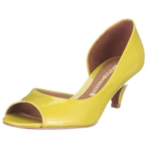 Buffalo london 16434-700 patent pu 118332, scarpe eleganti donna - giallo, 38 eu