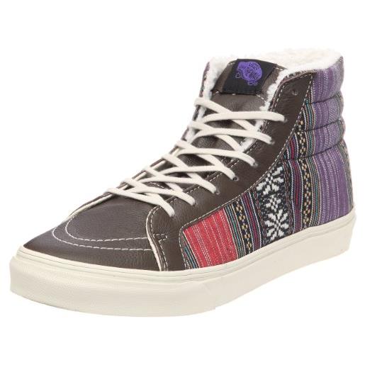 Vans sk8-hi slim vqg366d, sneaker unisex adulto, grigio (grau ((guata stripe) demitasse/turtledove)), 40