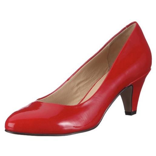Buffalo london 110-7909 brevetto pu, scarpe décolleté donna, rosso red161, 42 eu