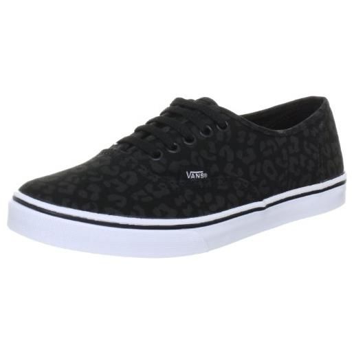 Vans authentic lo pro vqes75o, sneaker unisex adulto, nero (schwarz ((leopard) black/black)), 35