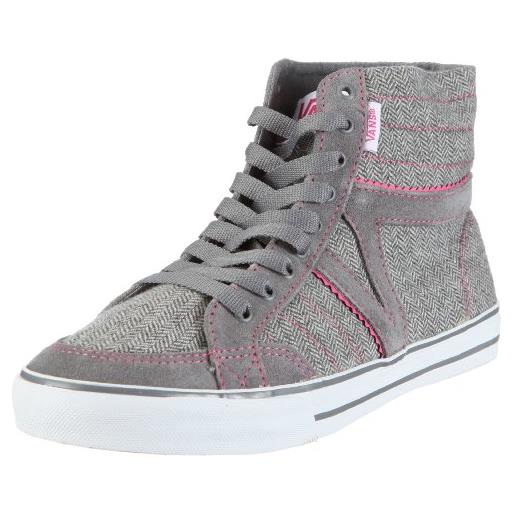 Vans w corrie hi vkwll9d, sneaker donna, grigio (grau/(herringbone) grey/pink), 40