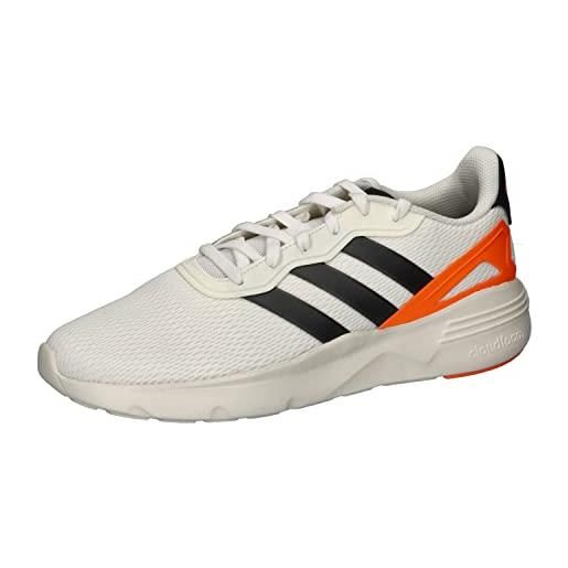Adidas nebzed, sneaker uomo, core white/carbon/screaming orange, 42 2/3 eu