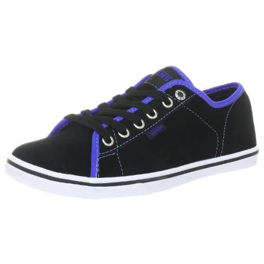 Vans ferris lo pro vjw06d5, sneaker donna, nero (schwarz ((suede) black/dazzle blue)), 36.5