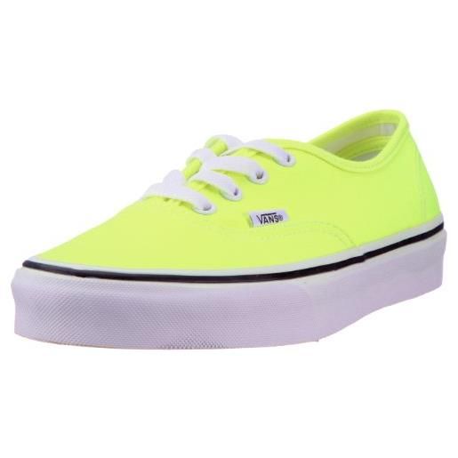 Vans authentic vnjv5kv, sneaker donna, giallo (gelb ((neon) yellow/true white)), 38