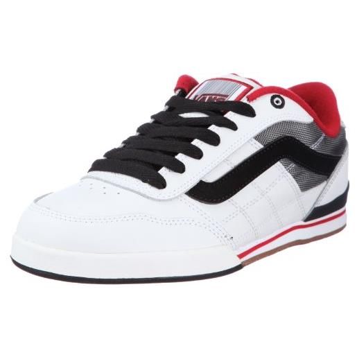 Vans wylie vkyg7wp, sneaker uomo, bianco (weiss (white/pewter/red)), 41