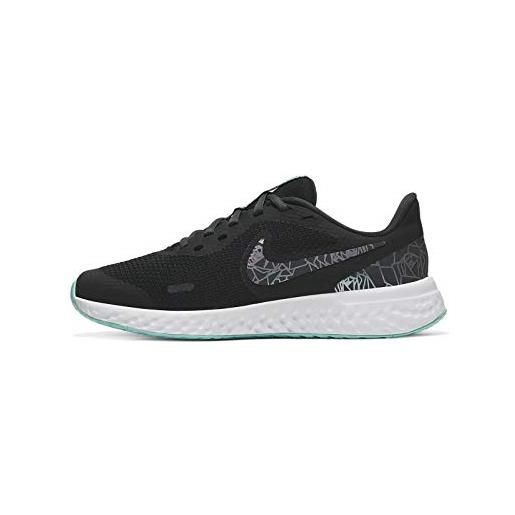 Nike revolution 5 rebel (gs), walking shoe, black/anthracite-light aqua, 36 eu