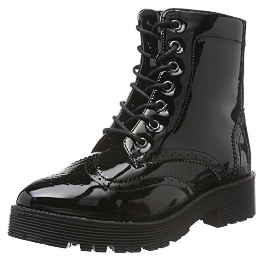 PIECES psdonna boot patent, scarpe da barca donna, nero (black), 36 eu