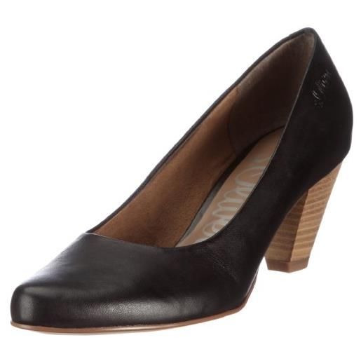 s.Oliver casual 5-5-22403-28, scarpe con tacco donna, nero (schwarz (black 1)), 38