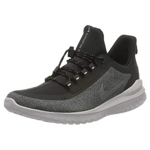 Nike jungen laudschuh renew rival shield bg, scarpe running bambino, nero (black/metallic silver-cool gre 001), 38 eu