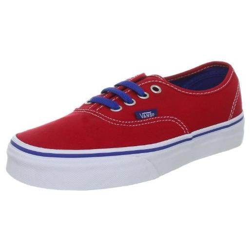 Vans authentic, scarpe unisex - adulto, rosso rot true red true blue, 45 eu