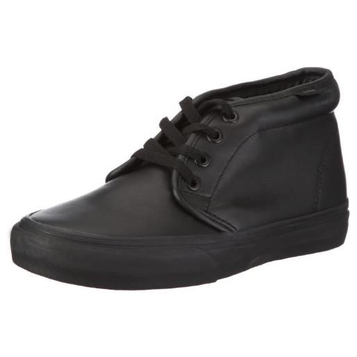 Vans u chukka boot vegtl9m, sneaker unisex adulto, nero (schwarz/(italian leather) black/black), 44