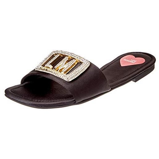 Love Moschino, sandali da donna, collezione primavera estate 2021, nero, 36 eu