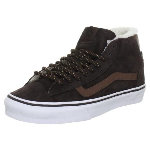 Vans mid skool '77 vh9t76a, sneaker unisex adulto, marrone (braun ((pig suede/fleece) brown)), 38