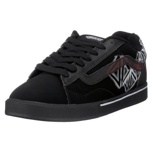Vans m no skool ls vf7p377, sneaker da uomo, nero, (dd spray) nero/rosso, nero, 44 eu