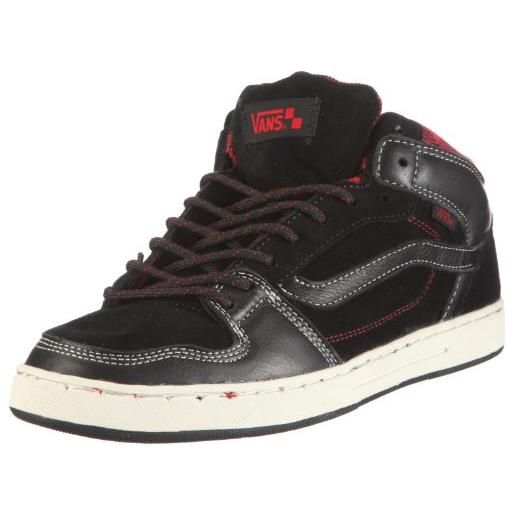 Vans m edgemont vnj6lis, sneaker uomo, nero (schwarz/(weather) black/red), 38.5