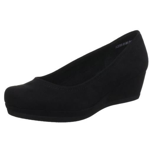 s.Oliver casual 5-5-22309-30, scarpe con la zeppa donna, nero (schwarz (black 1)), 42