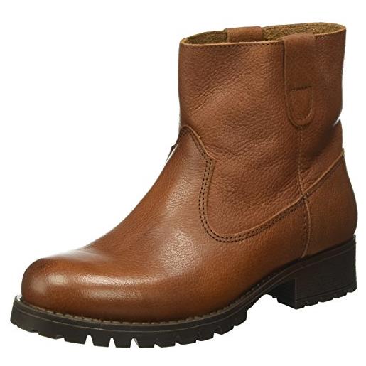PIECES psvaha leather new boot, scarpe da barca donna, marrone (cognac), 37 eu