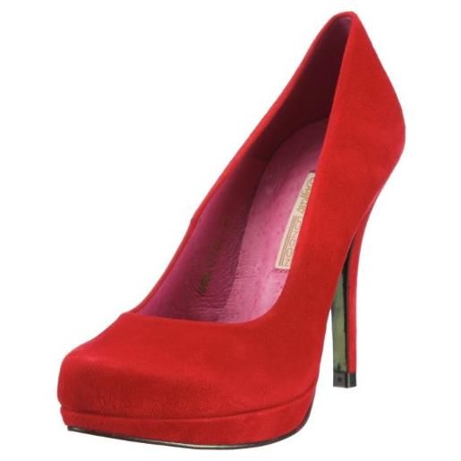 Buffalo, 9669-177 bl, scarpe col tacco, donna, rosso (kid suede red 149), 39