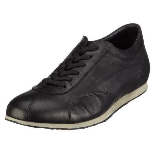 Buffalo leaf washed 4525 - scarpe basse classiche da uomo, nero, 45 eu
