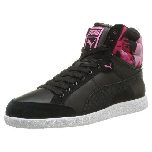 Puma ikaz hi tropicalia wns, sneaker donna, nero (noir (black/fluro pink/white)), 37