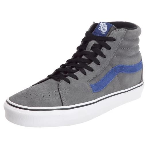 Vans sk8 hi (suede), sneaker unisex-adulto, grigio (grau (gris (pewter/true white), 45