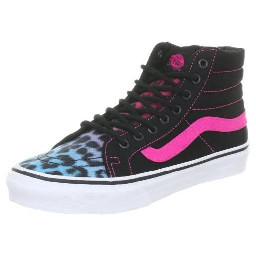 Vans sk8-hi slim vqg369o, sneaker unisex adulto, rosa (pink ((leopard) magenta/blue radiance)), 37
