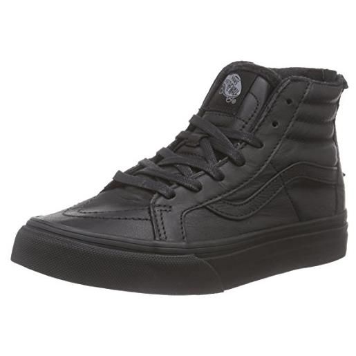 Vansk sk8-hi zip mte - sneaker unisex - bambino, nero (black/leather), 34