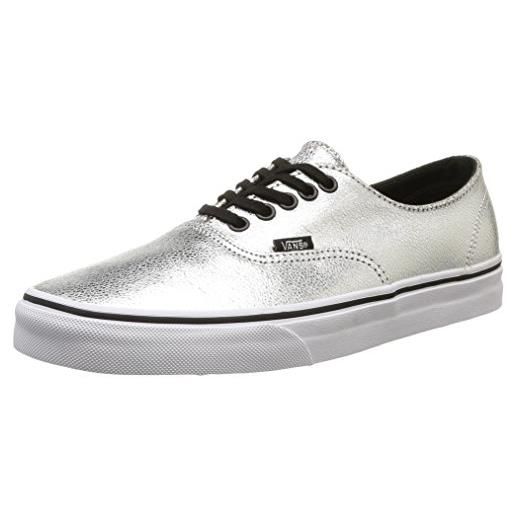 Vans - u authentic decon, sneakers unisex, argentato (metallic/silver/black), 38