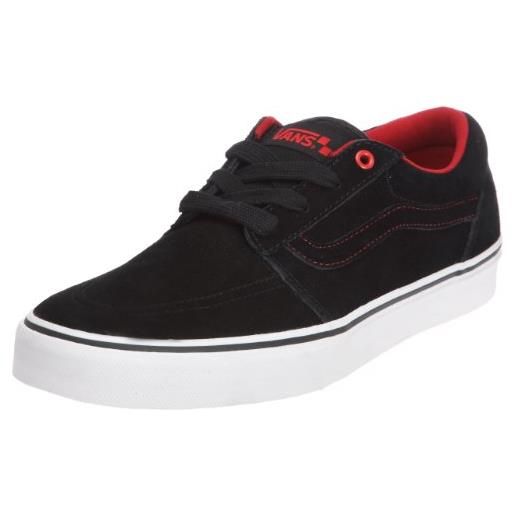 Vans collins vqffbwt, sneaker uomo, nero (schwarz (black/white/red)), 43