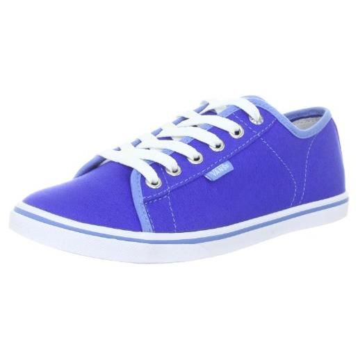 Vans ferris lo pro vjw06gi, sneaker donna, blu (blau ((washed canvas) dazzle blue/white)), 38.5