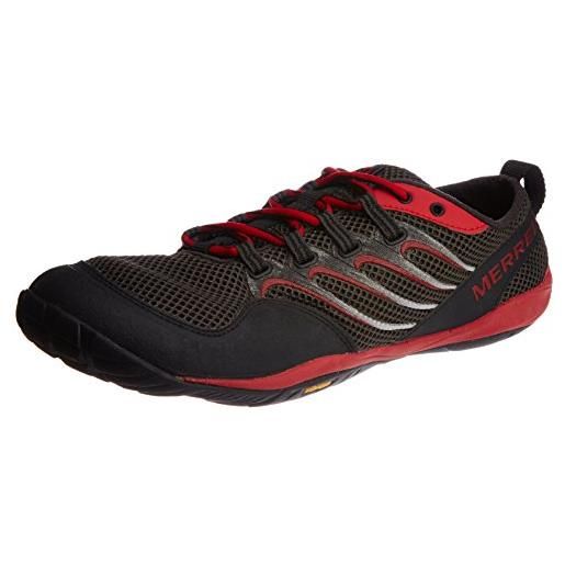 Merrell trail glove, scarpe da corsa uomo, nero (schwarz (nero/rosso (nero/molton lava), 45