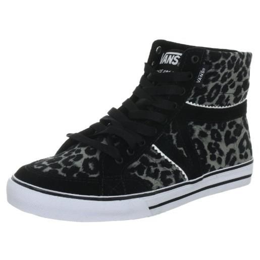 Vans corrie hi vkwl69j, sneaker donna, nero (schwarz ((leopard) black/grey)), 36.5