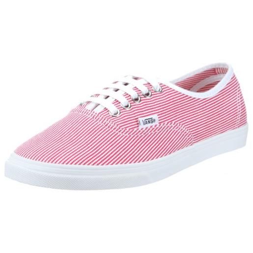 Vans authentic lo pro vgyq5qf, sneaker donna, rosso (rot ((woven stripe) red/true white)), 35
