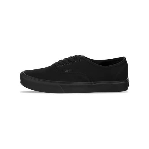 Vans authentic lite plus, scarpe da ginnastica unisex - adulto, nero (canvas/black/black), 34.5 eu
