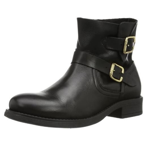 PIECES iza leather spring boot black, scarpe da barca donna