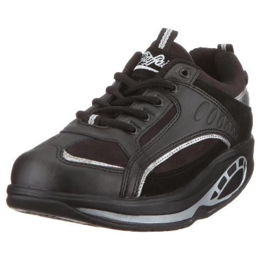 Buffalo 110349 7000 - 145 soft action leather grey218, scarpe sportive da donna - fitness, nero black 98, 41 eu