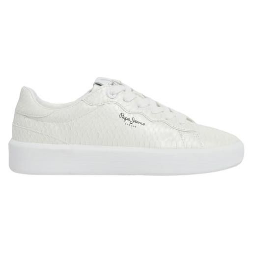 Pepe Jeans dobbie fenix, scarpa da ginnastica donna, bianco (bianco), 41 eu