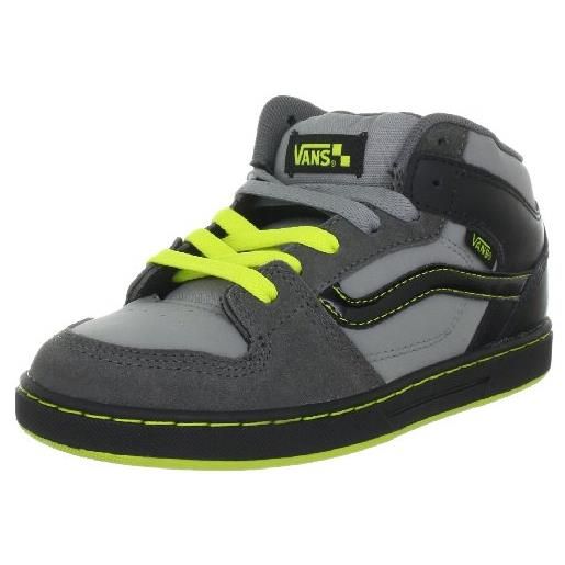 Vans edgemont vnj56kf, sneaker bambino, grigio (grau (grey/black/neon green)), 28